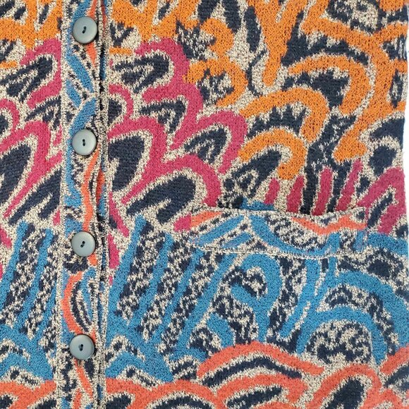 Missoni Sport Womens Vintage Abstract Mohair Wool Knit Cardigan Sweater ITALY - Picture 10 of 11